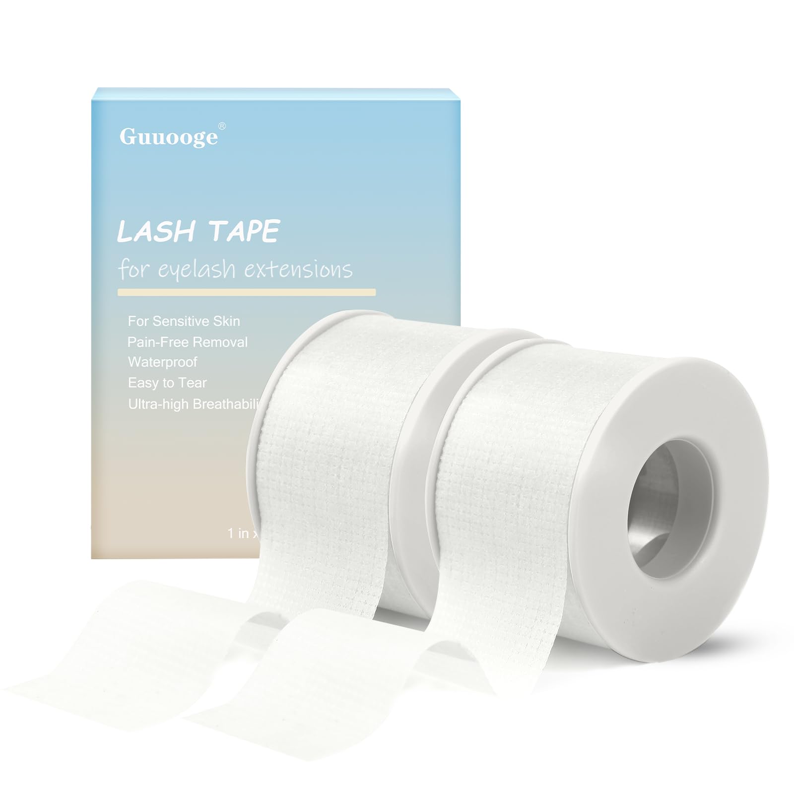 guuooge lash tape roll silicone gel for secure hold and gentle removal
