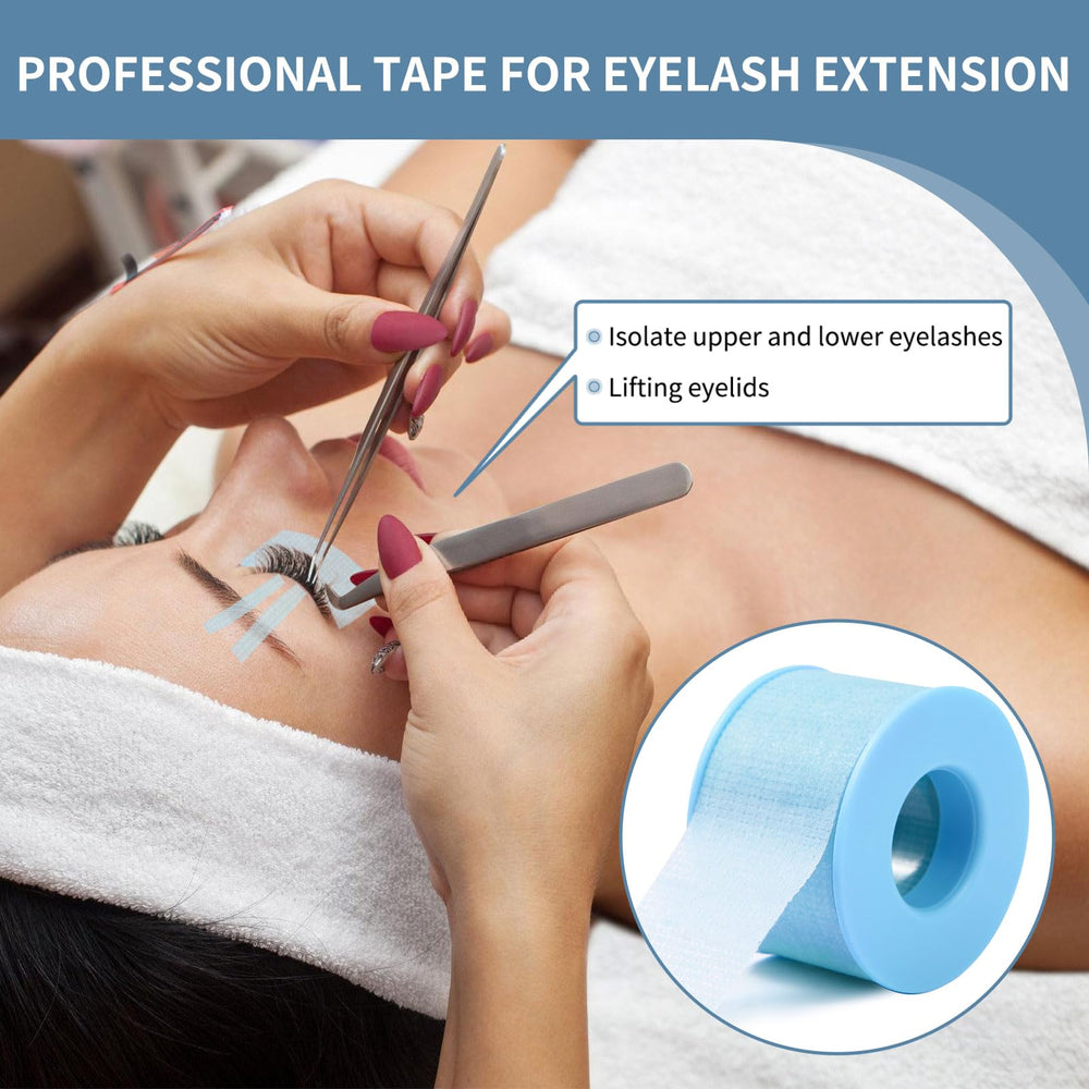 Guuooge lash tape skin-friendly silicone surface feels soft on the eye area.