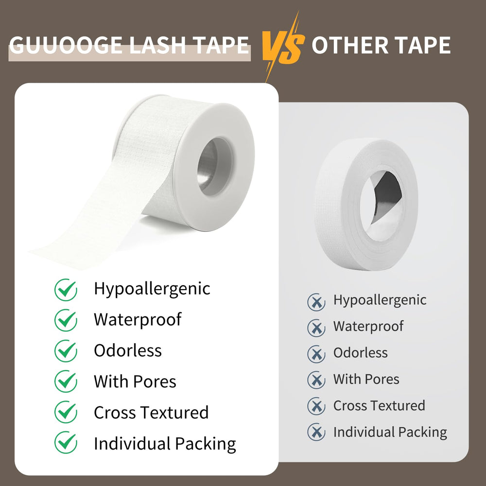 guuooge lash tape tear-by-hand design for quick in-size customization