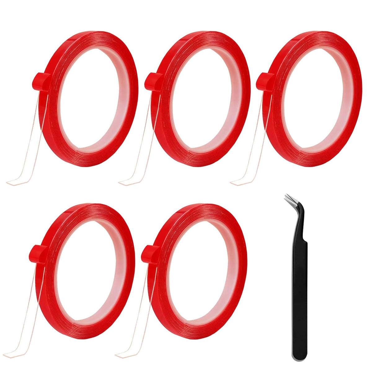 GUXACU five-roll double-sided nail tape for clear packaging display
