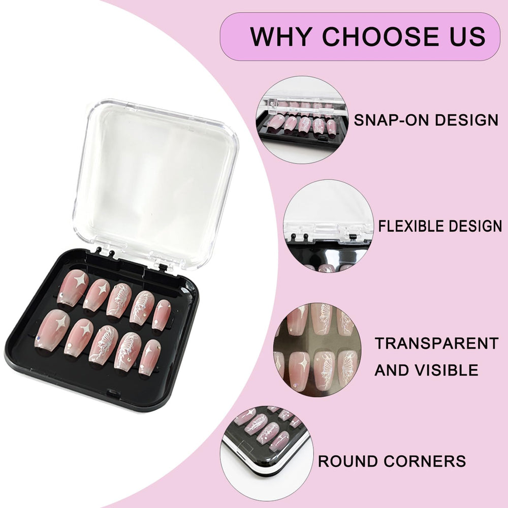 Cajas de empaque GUXACU en 4 colores para uñas.