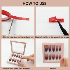 GUXACU crystal-clear acrylic tape preserves nail art color and shine
