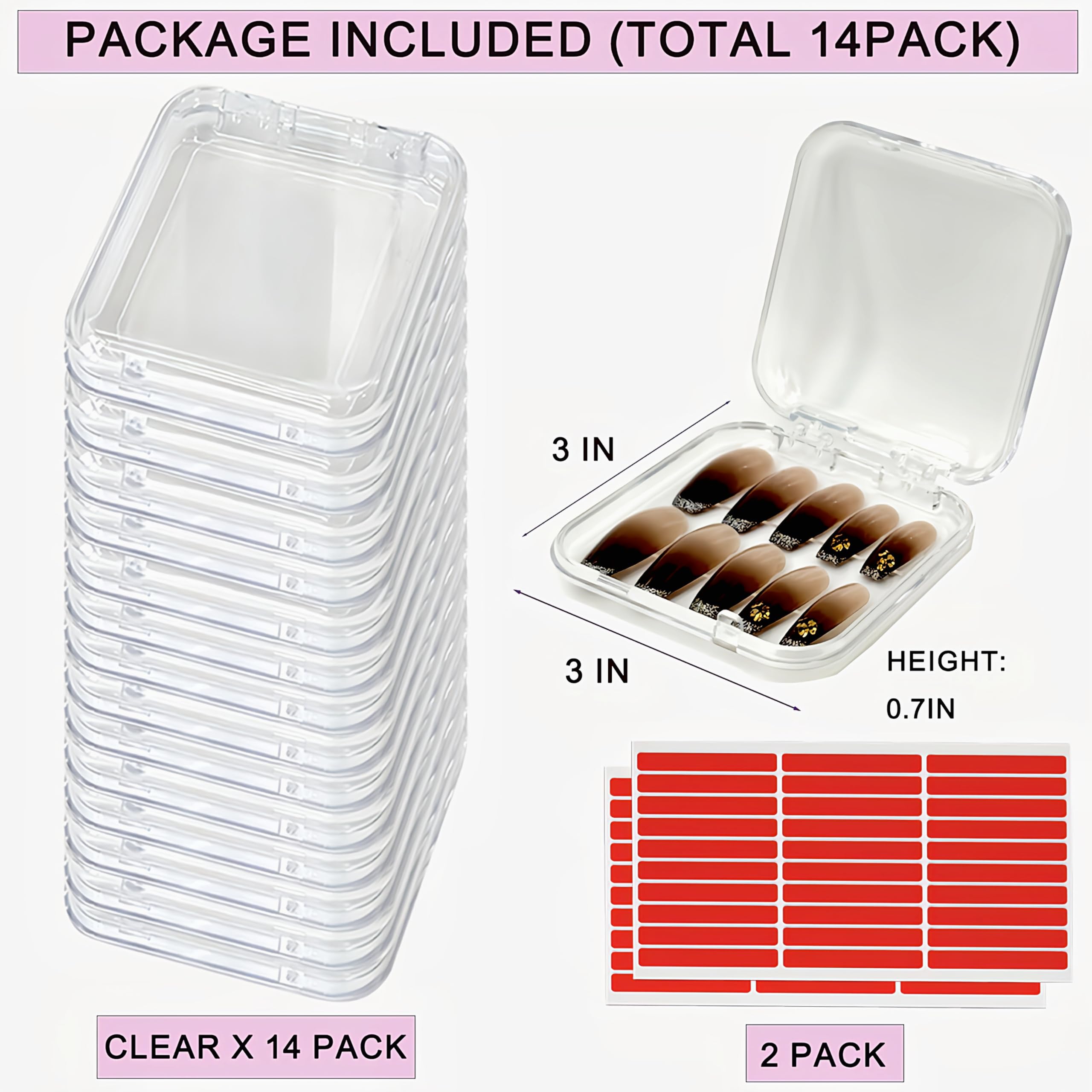GUXACU diseño transparente muestra las uñas sin abrir para decisión rápida.