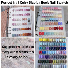 GUXACU nail display book see-through design for quick nail selection.