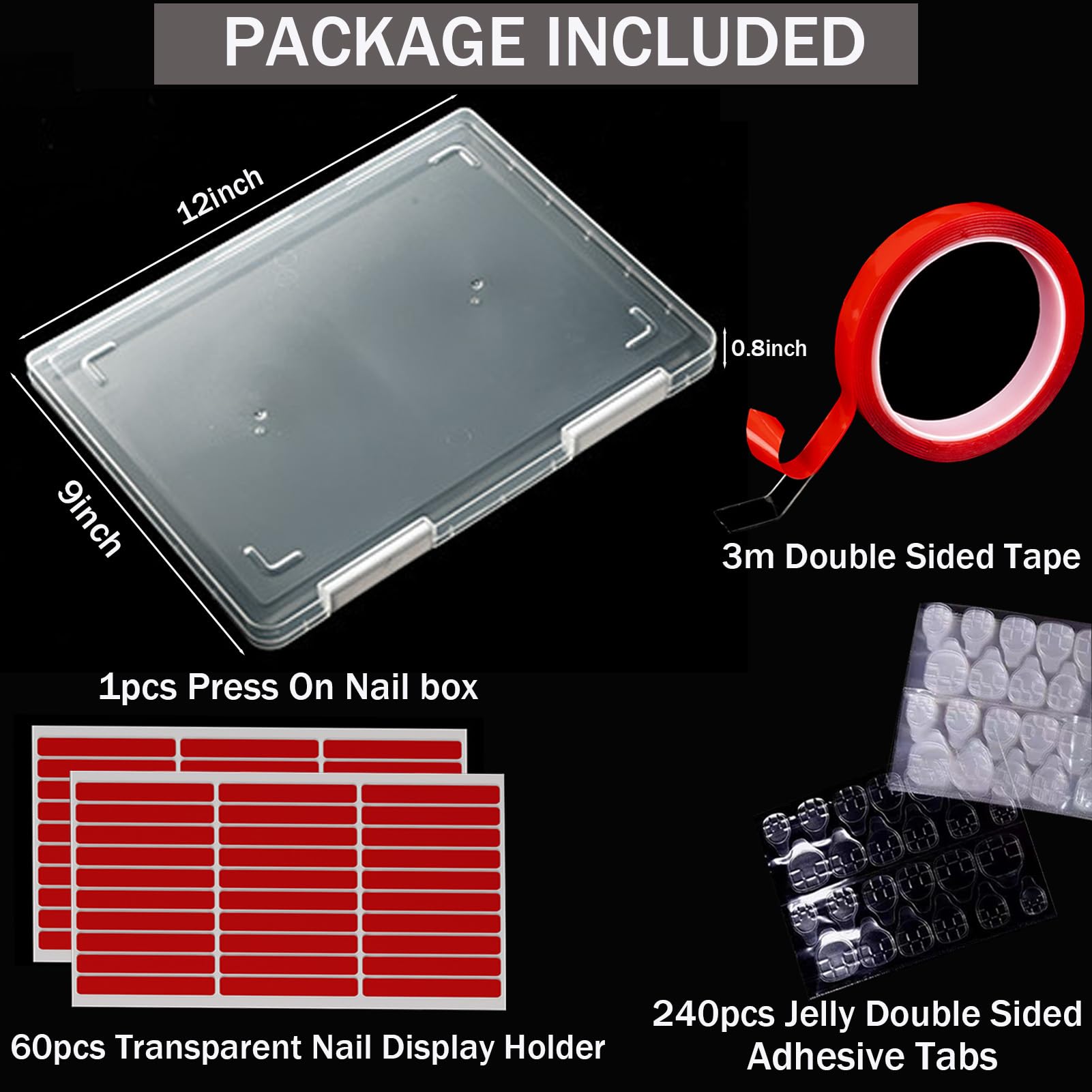 GUXACU nail display holders 60pcs provide clear visibility for quick style selection.