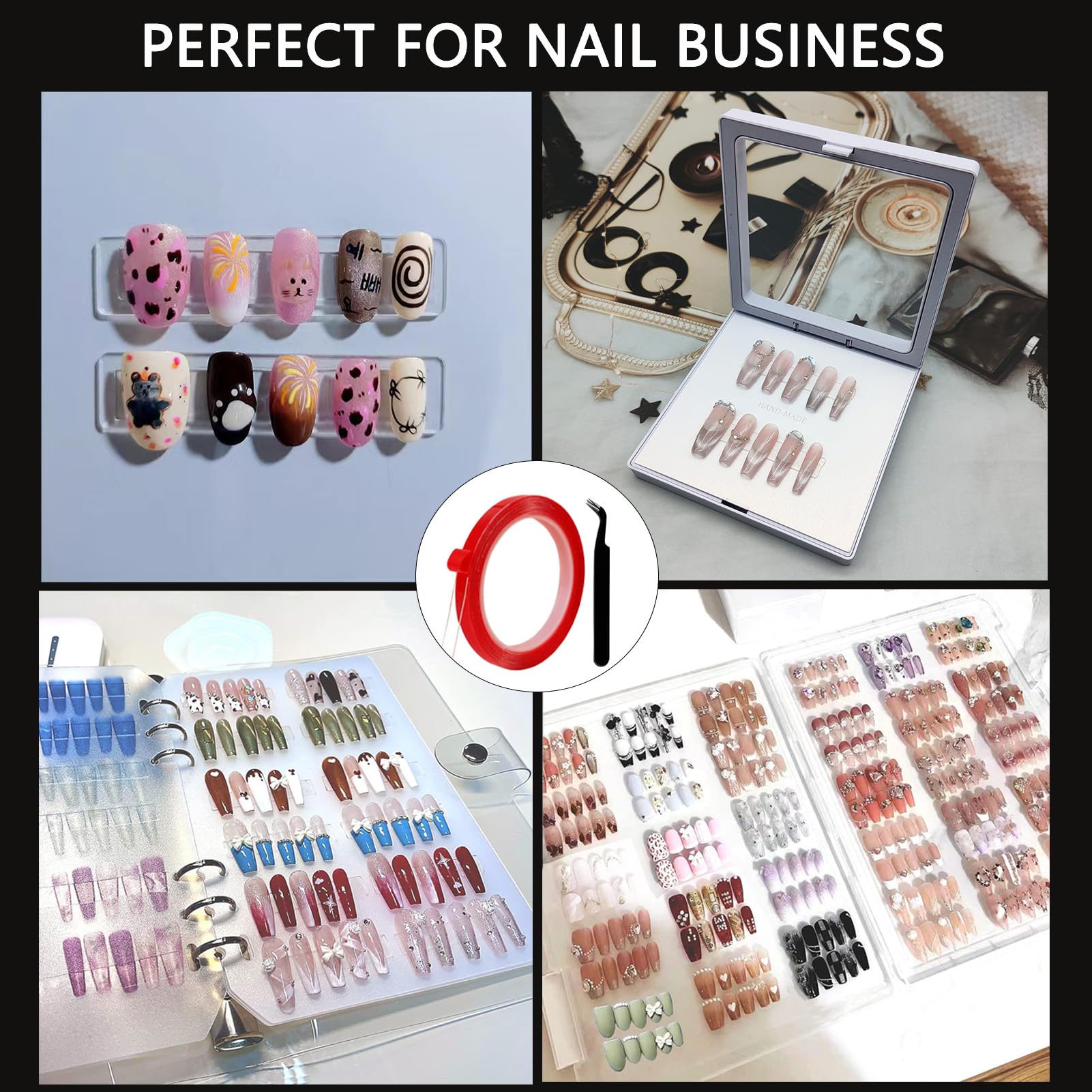 GUXACU included tweezer eases precise nail art placement