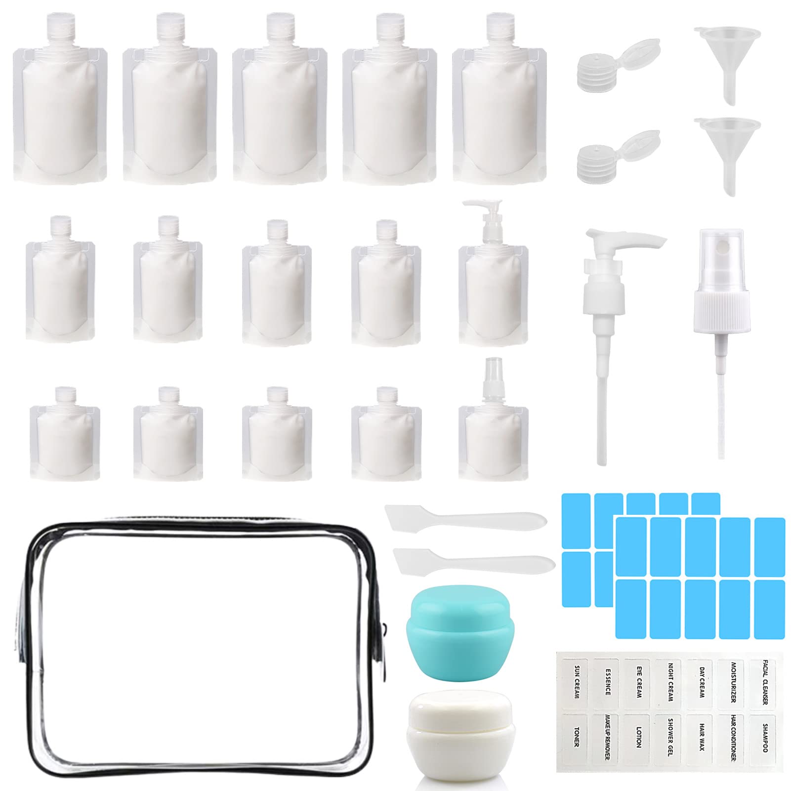 GUXACU travel pouch 30ml set for compact, leak-proof packing on the go.