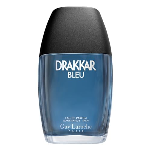 Guy Laroche Drakkar Bleu gift-ready box appeals to fragrance lovers.