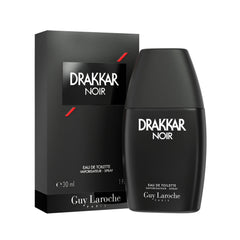 Guy Laroche Drakkar Noir bottle with a matte black finish for a bold masculine impression.