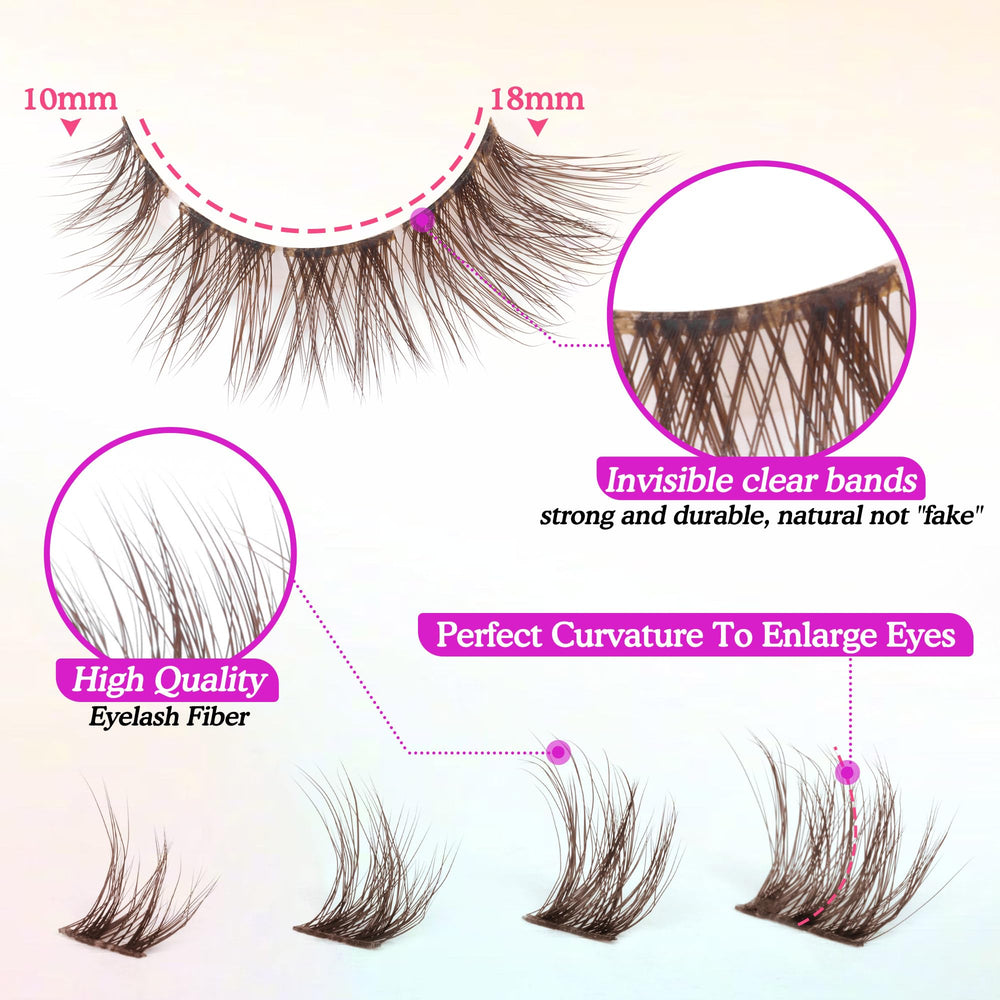 GVEFETIEE soft-band lashes highlight invisible wear and comfort.