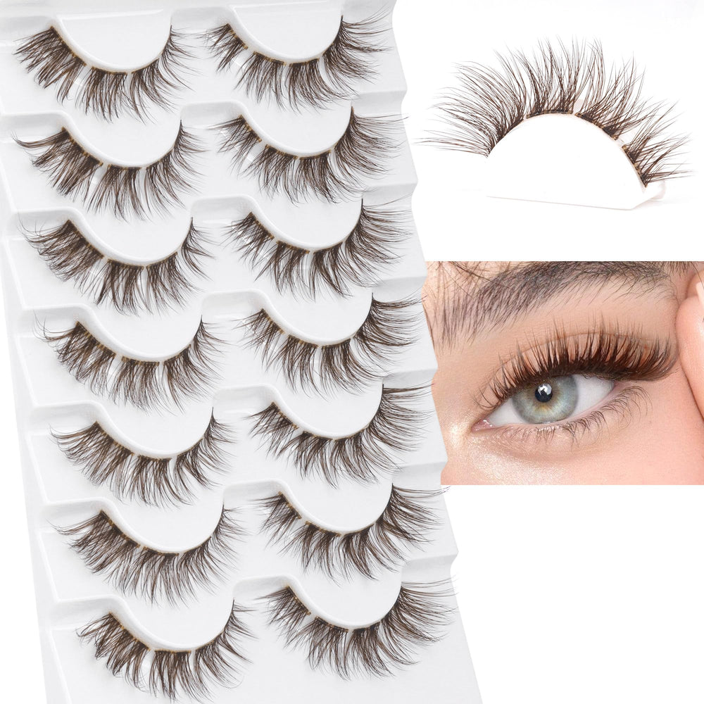 GVEFETIEE transparent band lashes show invisible lash line for seamless finish.