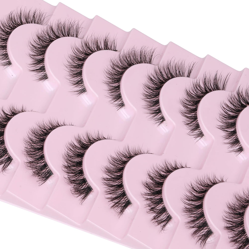 GVEFETIEE clear band lashes easy 3-second application.
