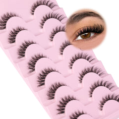 GVEFETIEE natural wispy lashes for everyday elegance.