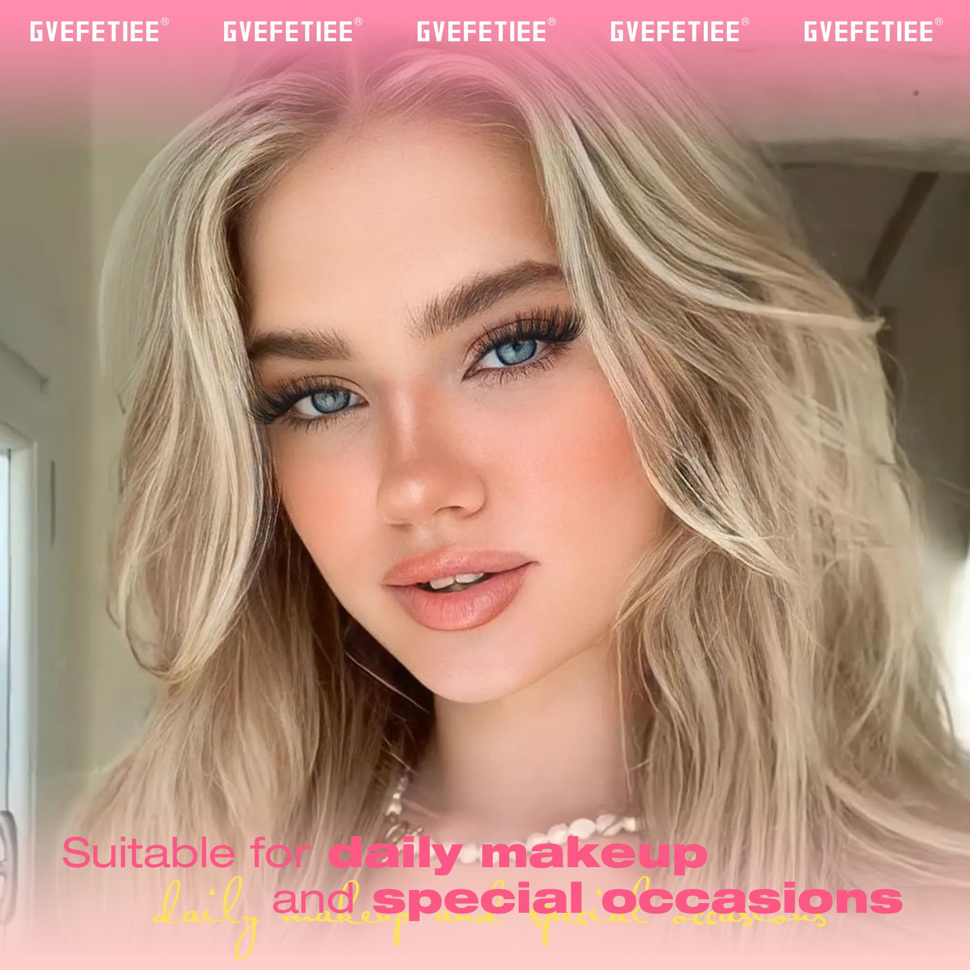 GVEFETIEE vegan lash pack free of animal hair.