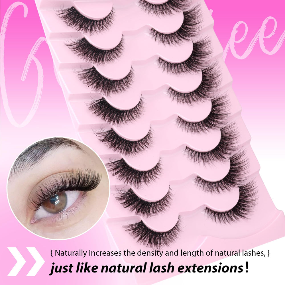 GVEFETIEE wispy faux mink lashes lightweight and comfortable.
