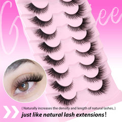 GVEFETIEE wispy faux mink lashes lightweight and comfortable.