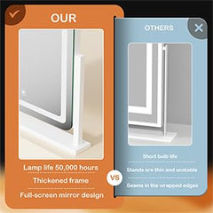 Gvnkvn curved mirror offers three color modes for different lighting needs