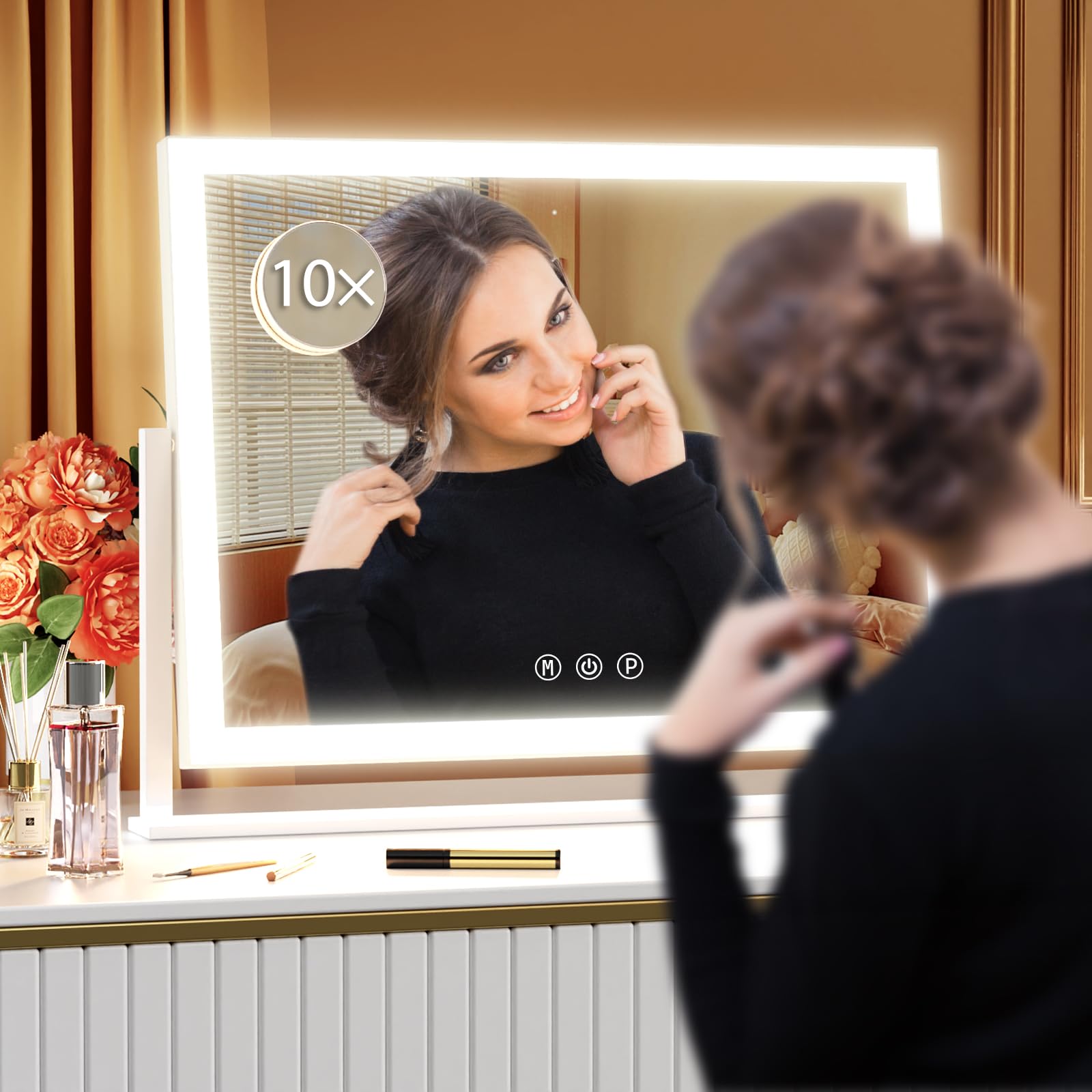Gvnkvn mirror’s large 17.3 by 13 inch frame provides expansive reflection