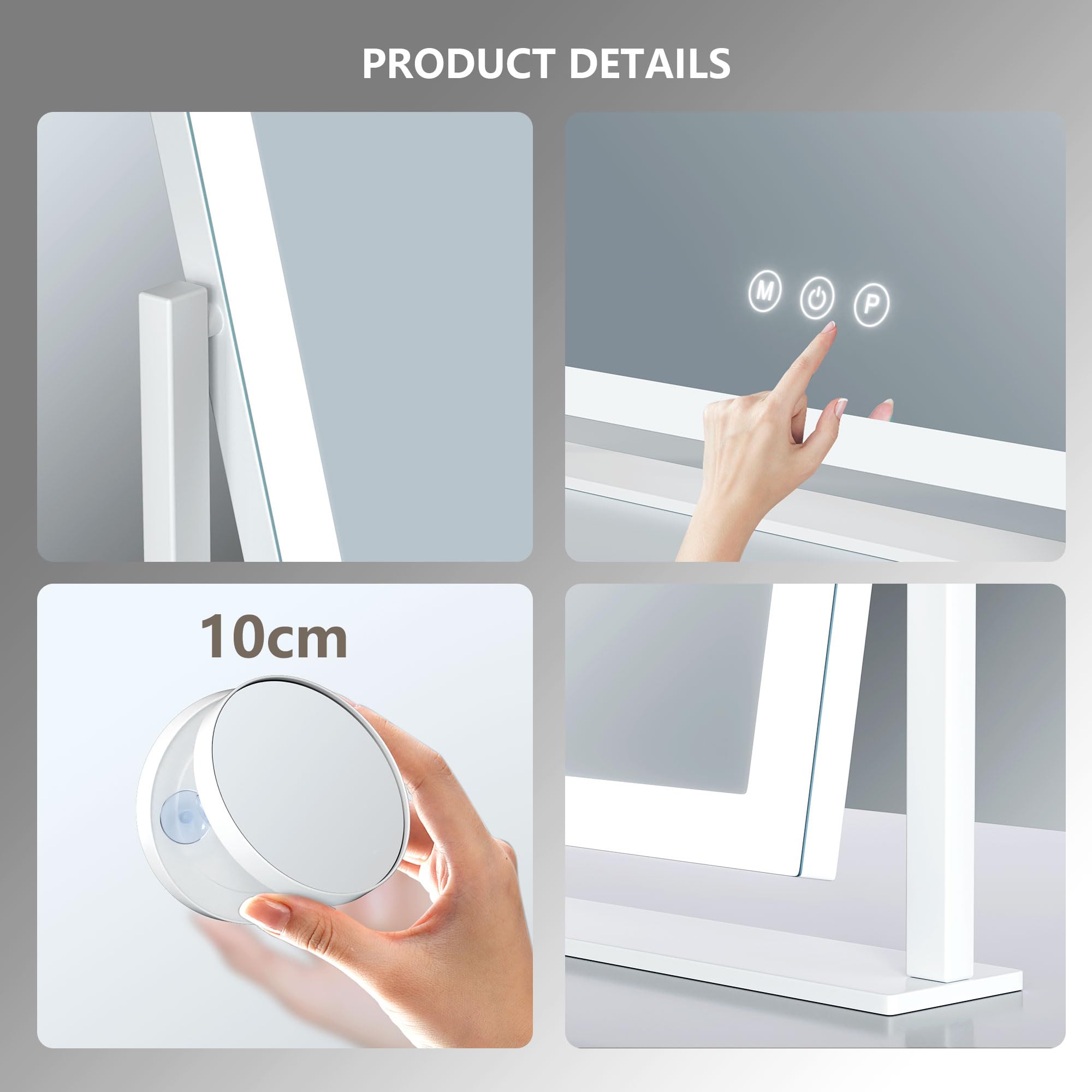 Gvnkvn mirror supports 360° rotation for flexible viewing angles