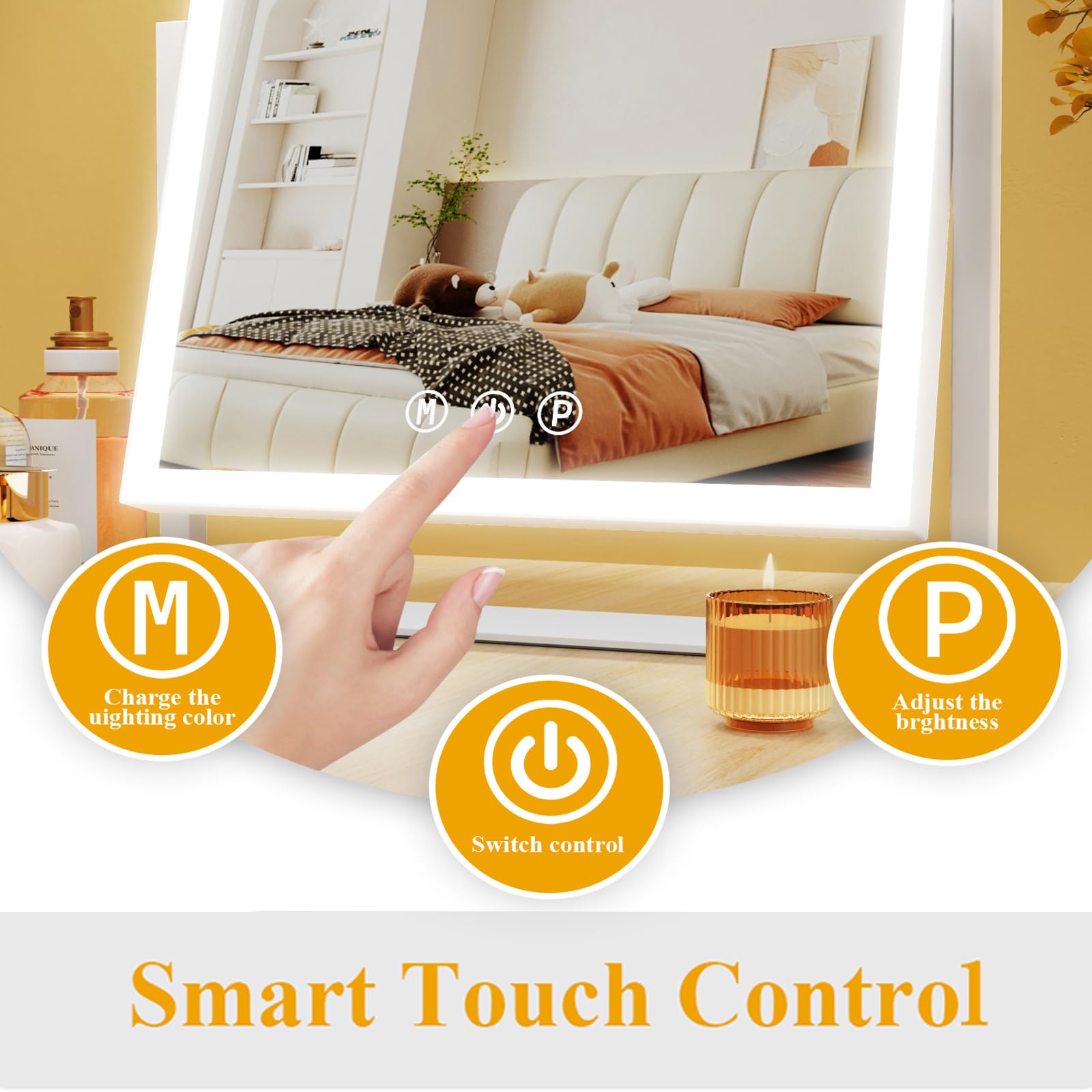Gvnkvn mirror includes detachable 10X magnification for detailed work