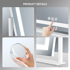 Gvnkvn vanity mirror with 10x magnification for precise eye makeup