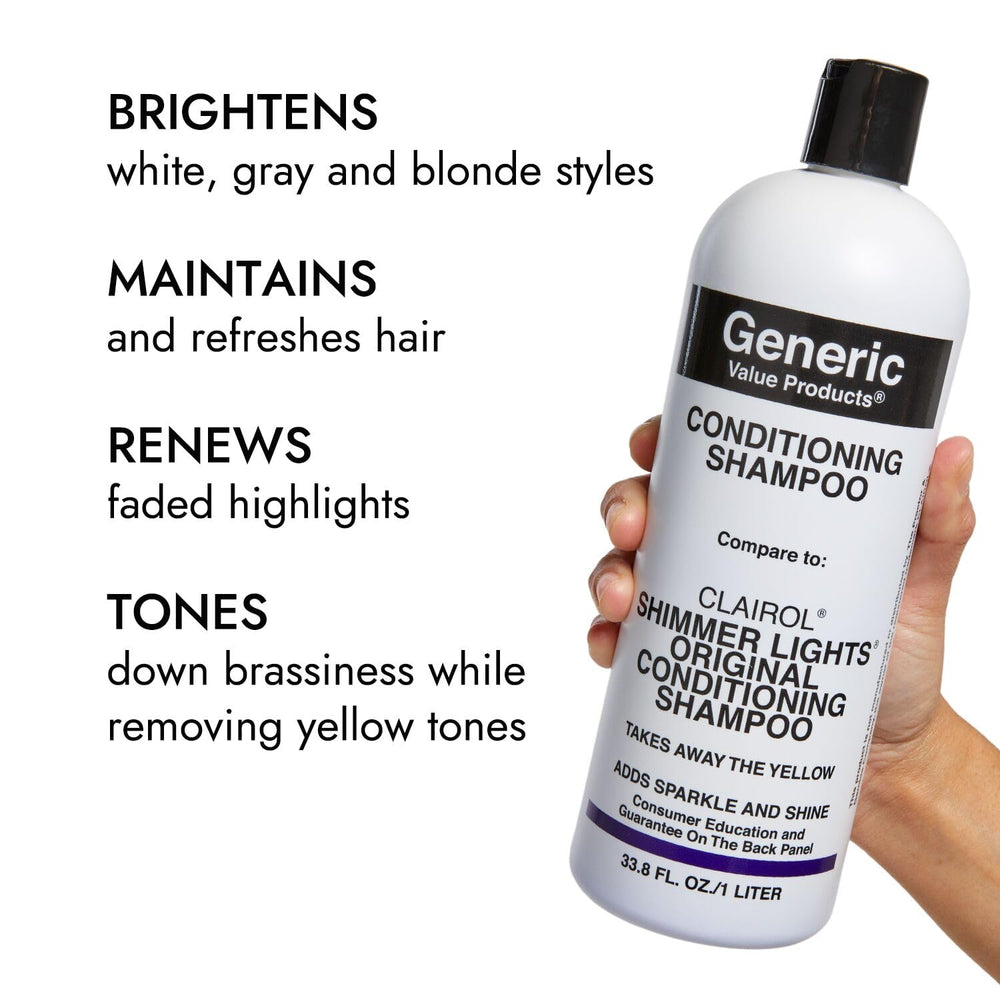 GVP Champú Acondicionador: cabello blanco/gris iluminado con tono rejuvenecedor.