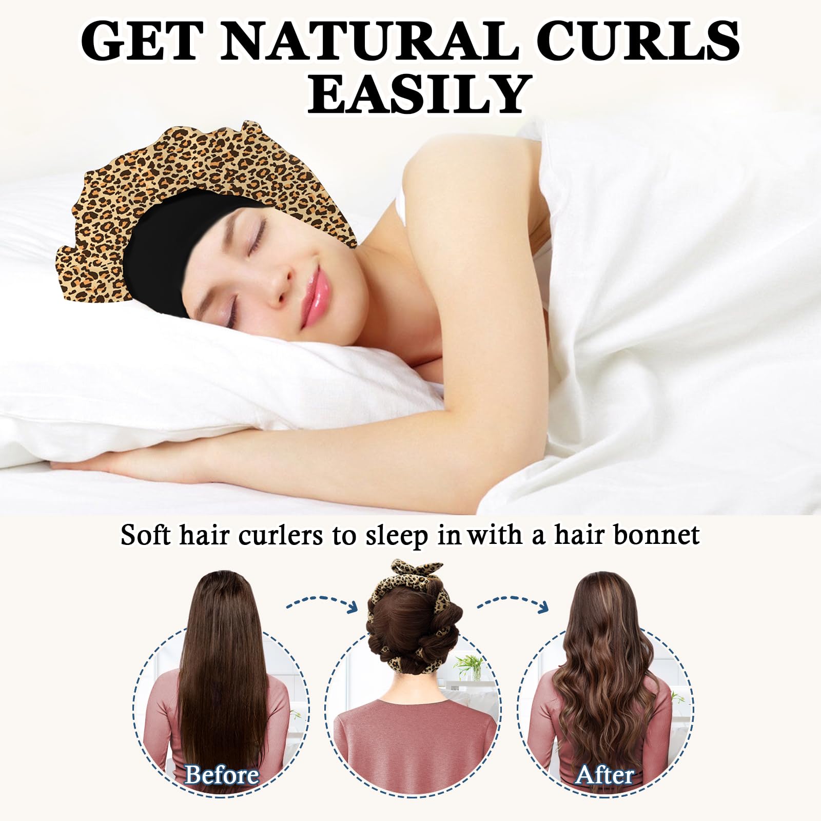Gwabee 70-inch velvet curl headband fits long hair overnight.
