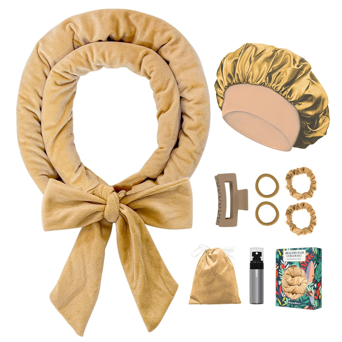 Gwabee 70-inch velvet curling headband for overnight no-heat waves.