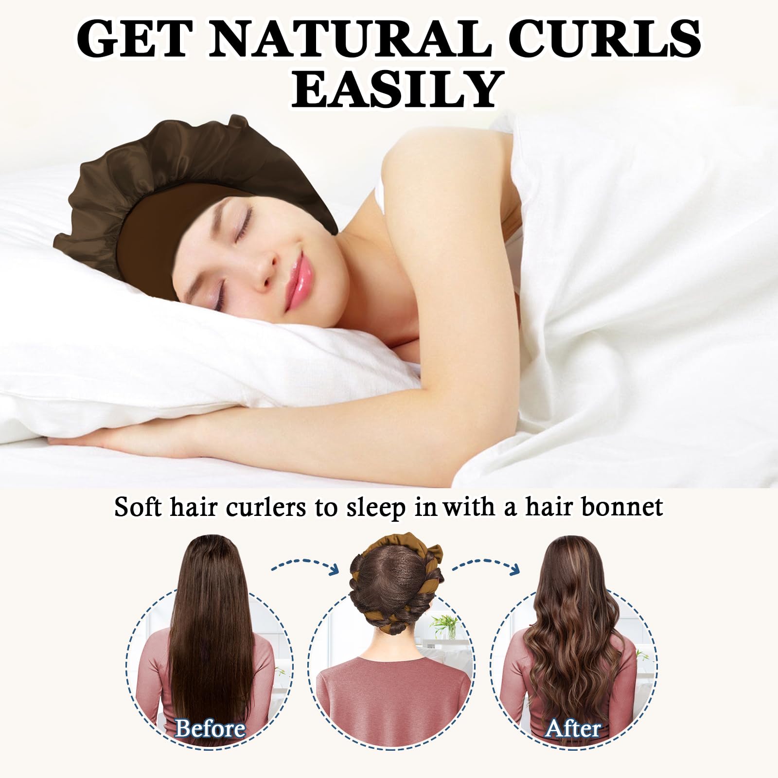 Gwabee 70-inch velvet curl headband shows long hair-friendly design for versatile overnight waves.