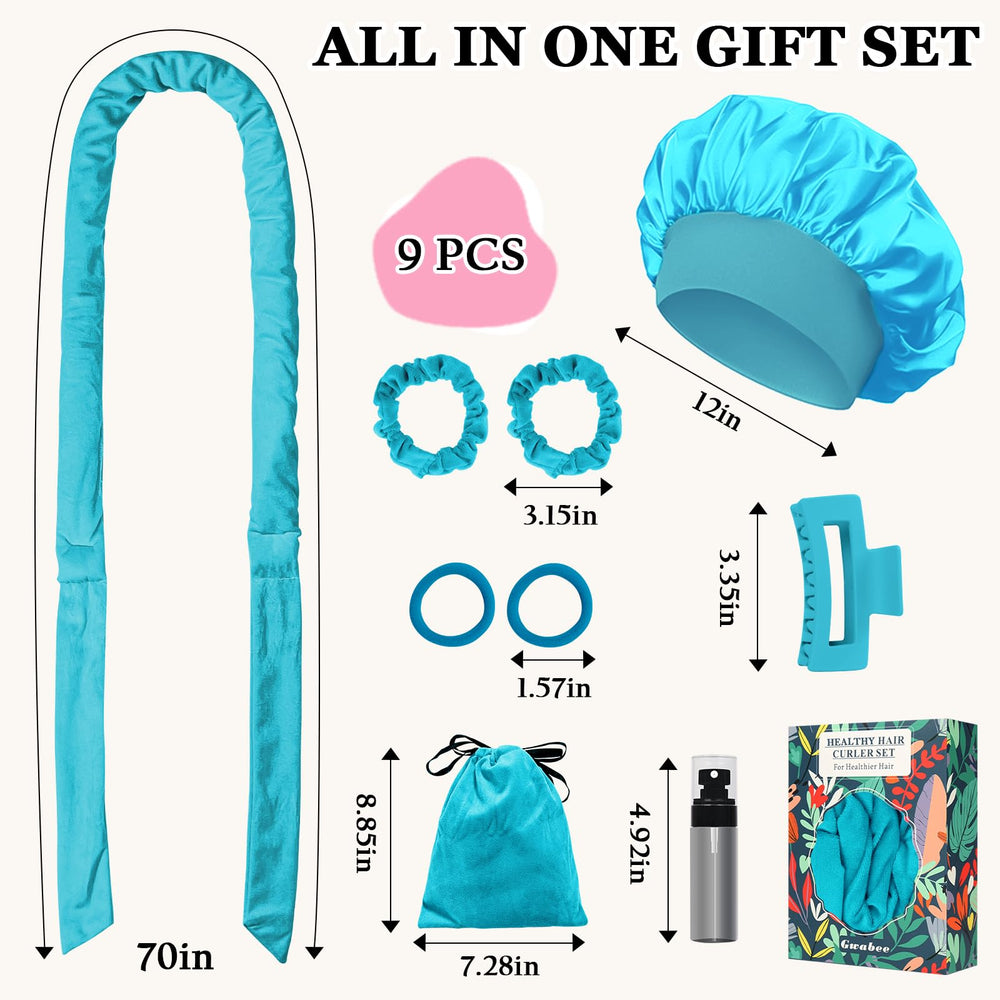 Gwabee 9-piece gift set box emphasizing all-in-one curling solution.