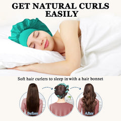 Gwabee curl kit includes satin sleep bonnet for gentle overnight styling.