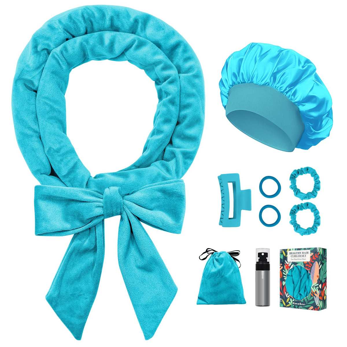 Gwabee heatless curls headband closeup highlighting soft velvet texture for overnight waves.