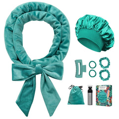 Gwabee no-heat overnight curl headband with velvet finish for long hair.