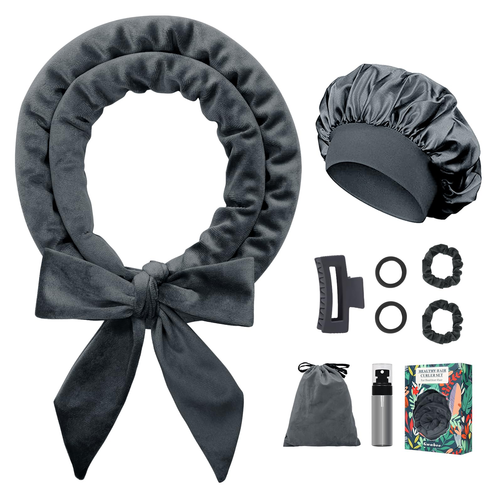 Gwabee no-heat overnight curlers headband for easy, damage-free waves while you sleep.