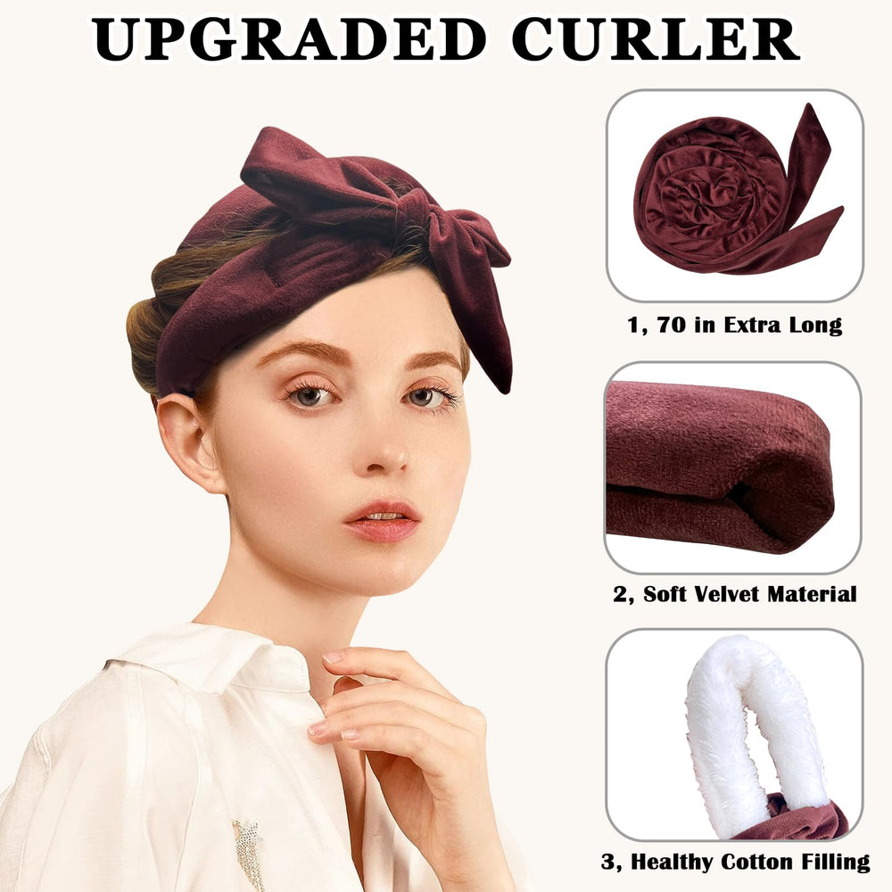 Gwabee soft-velvet exterior with coral fleece interior for gentle overnight hair contact.