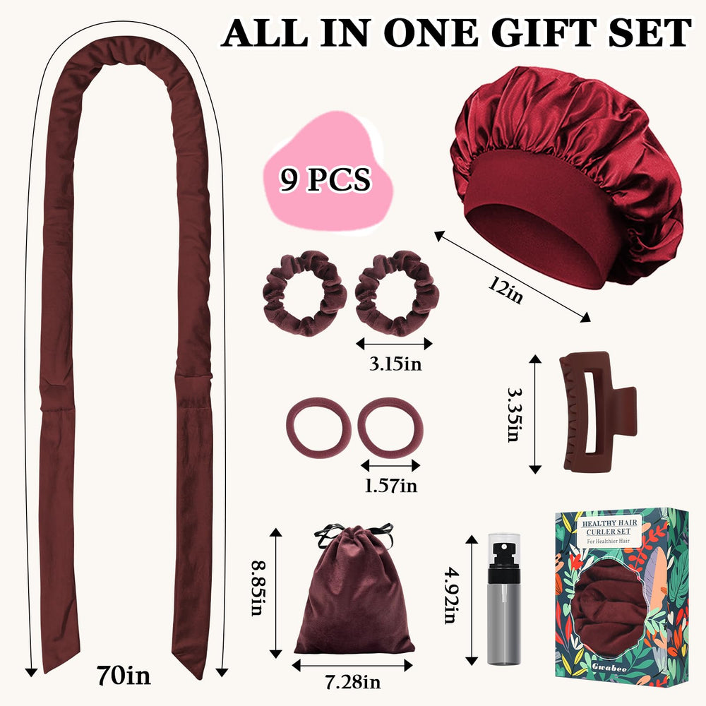 Gwabee velour hair ties and storage bag kept neatly in the gift set for easy use.
