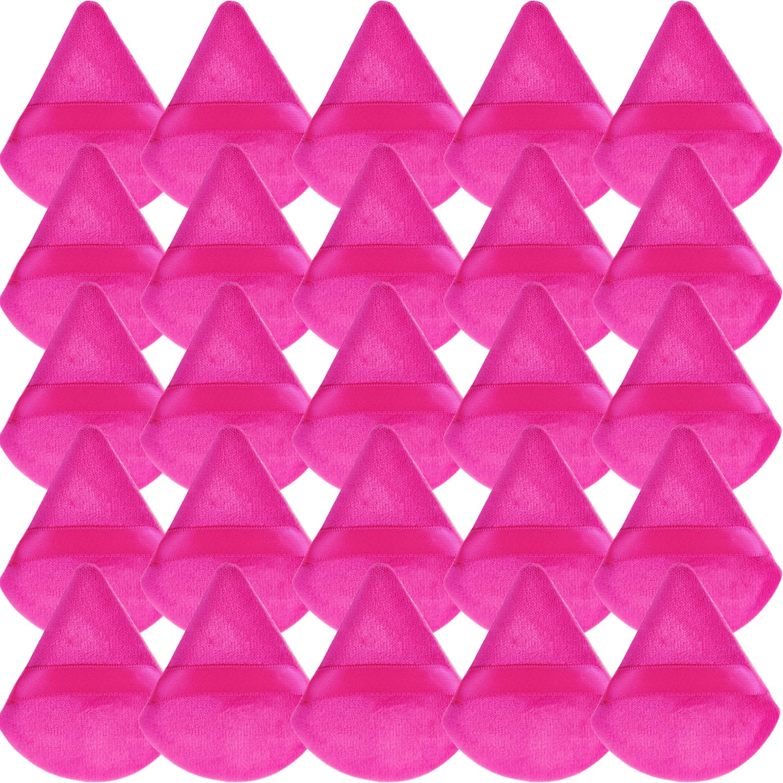 GXXMEI pink triangle powder puff for precise foundation application.