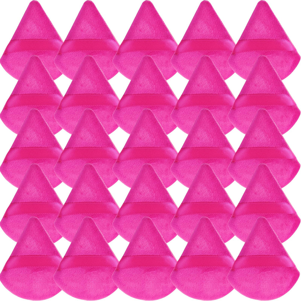 GXXMEI pink triangle powder puff for precise foundation application.
