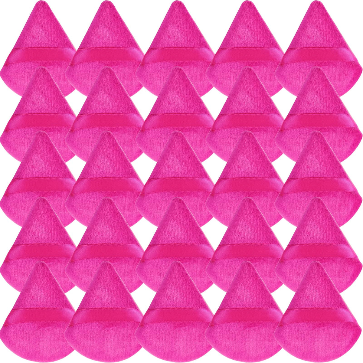 GXXMEI pink triangle powder puff for precise foundation application.