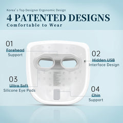 GYH patented silicone eye mask support protects eyes during therapy.