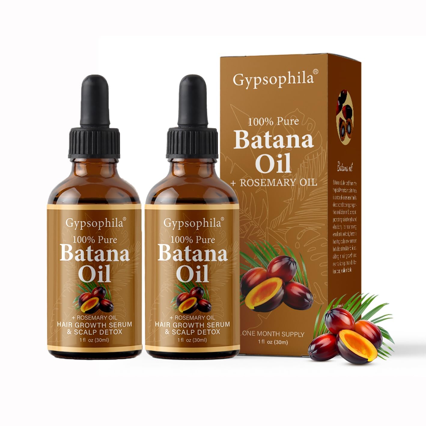 Gypsophila Batana, frasco de aceite para crecimiento capilar y mayor vitalidad.