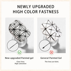 Gyraolvant gel uñas: Frances diseno blanco y negro para uñas creativas.