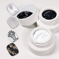 Gyraolvant solid nail gel enables 3D sculpting in white for durable nail art