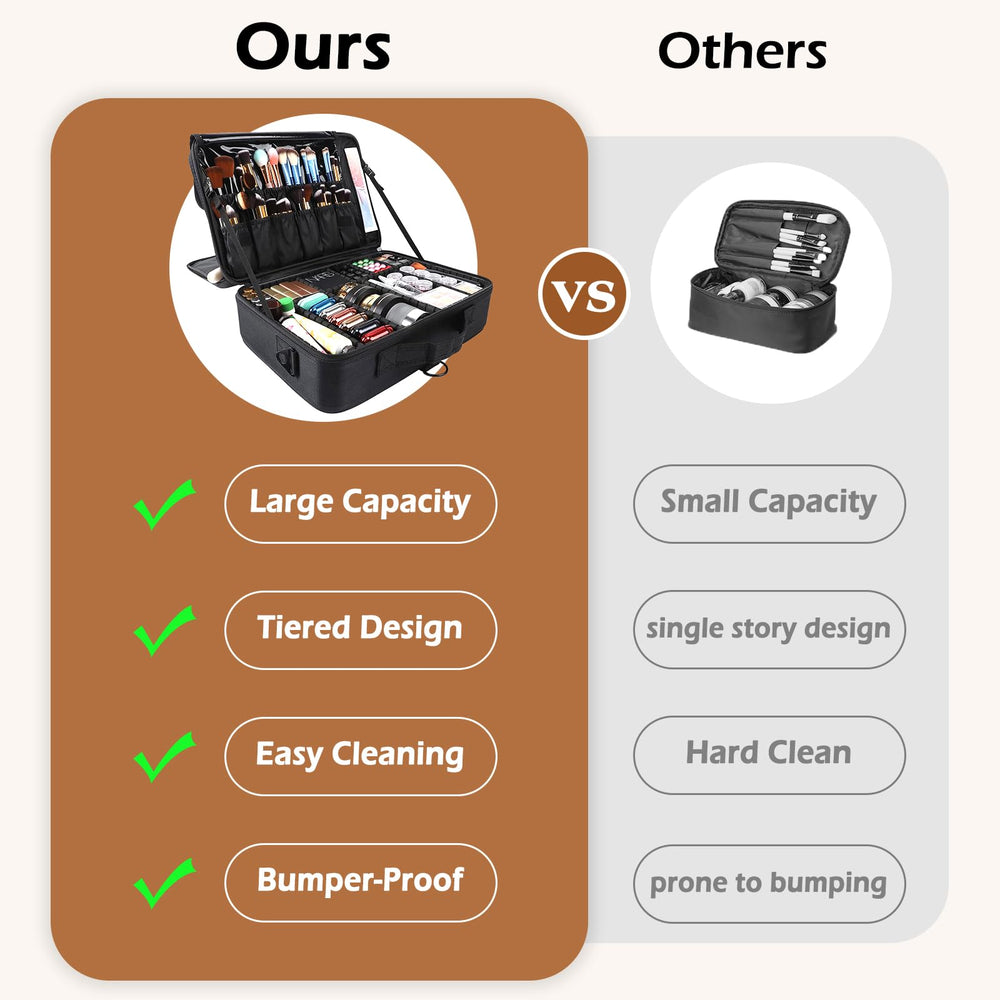 gzcz elegant black design suits professionals and makeup enthusiasts