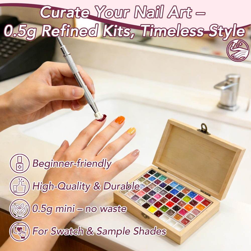 GZIXBDA 57-color gel palette displays vibrant shades for ombre nails.