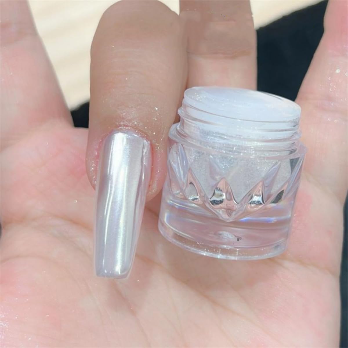 GZMAYUEN polvo uñas, incluye aplicador de sombras para difuminar polvo con facilidad