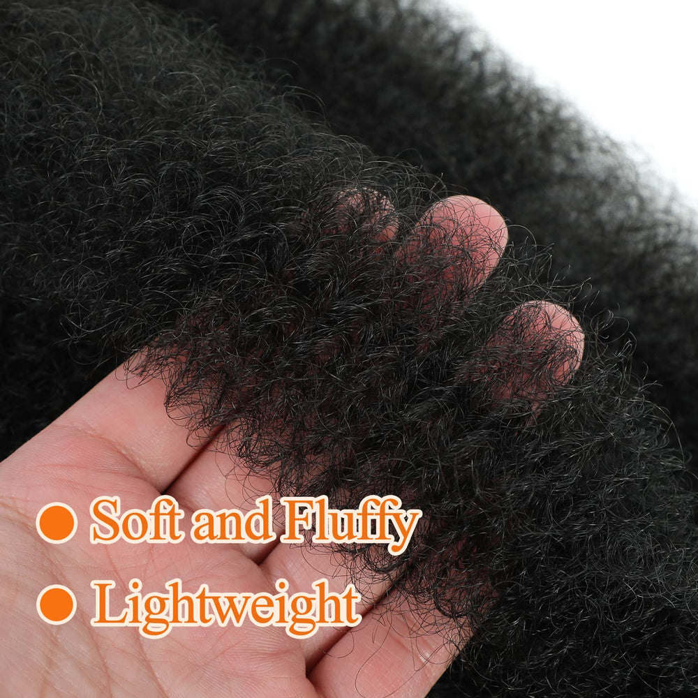 GZVIS Afro twist hair in 1B shade on model demonstrates protective styling versatility.