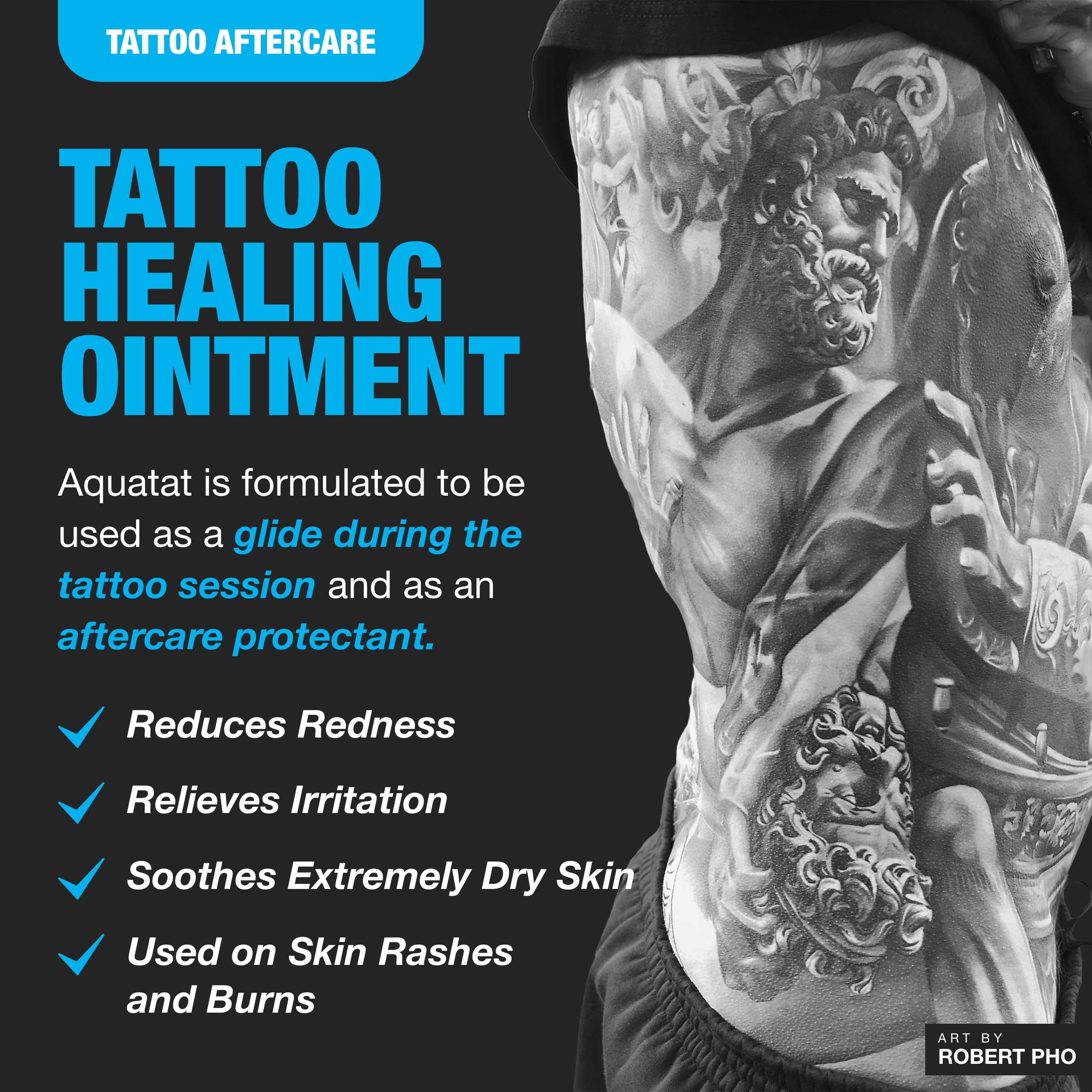 H2Ocean Aquatat: textura crema para cuidado suave de tatuajes.