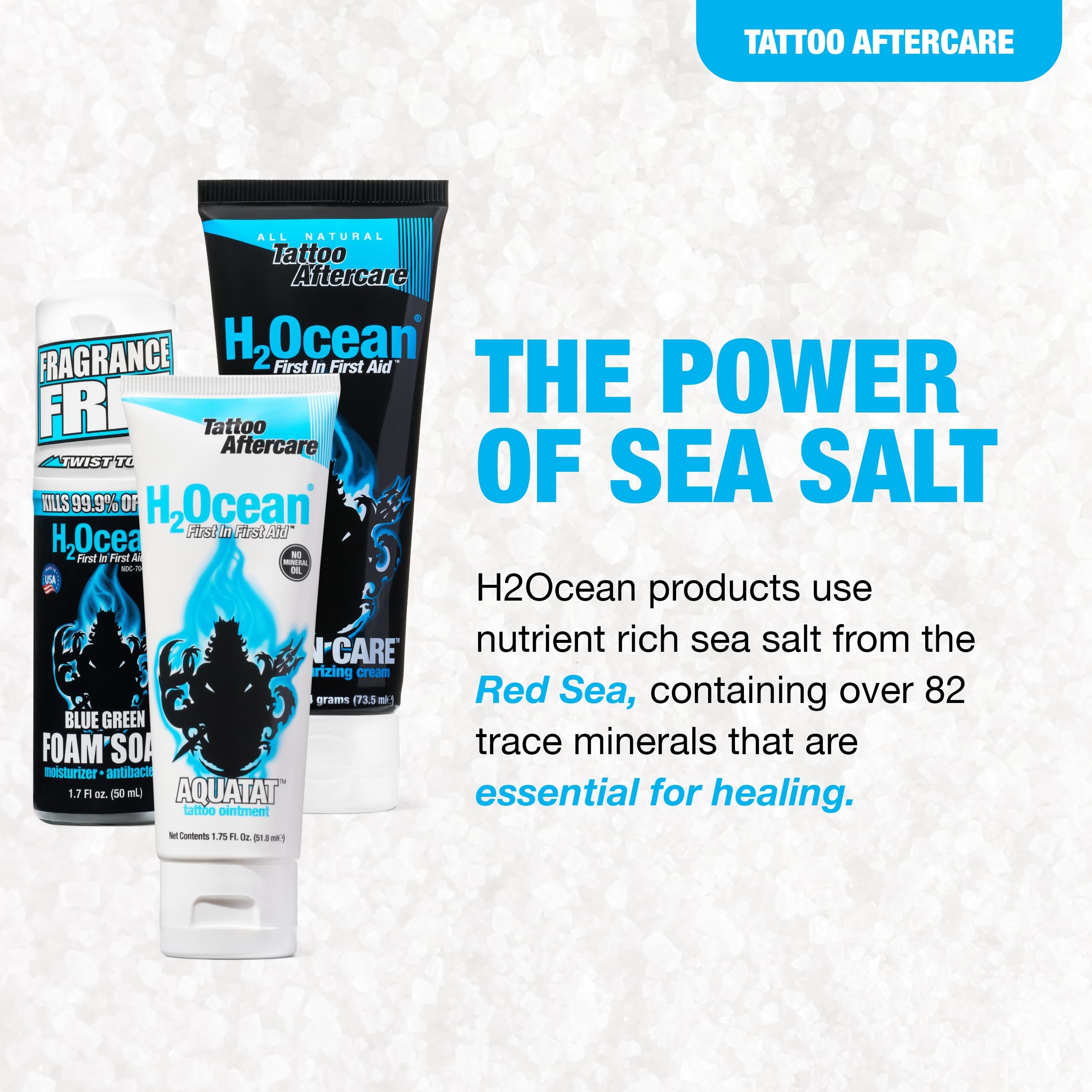 Aquatat Ointment tube ready to seal moisture on tattooed skin