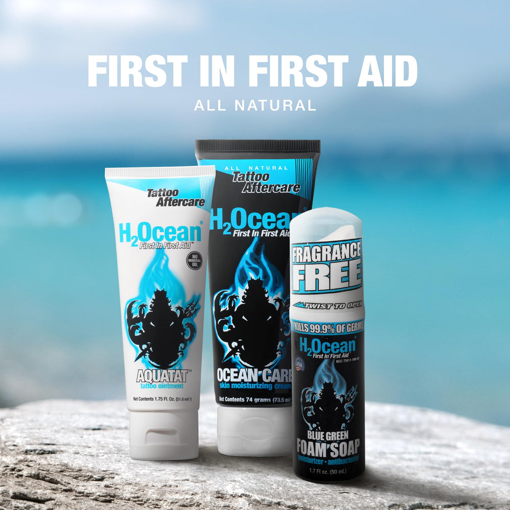 Step one cleanse with the foam soap for a clean start